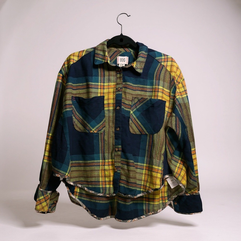 BDG Plaid Button Down Shirt Oversized Long Sleeve Casual‎ Top Women M